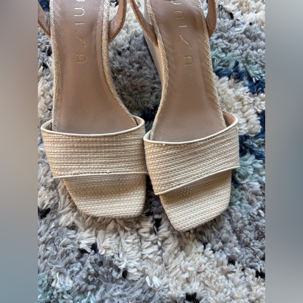 Unisa straw slim wedge sandal womens 6 - Picture 2 of 4